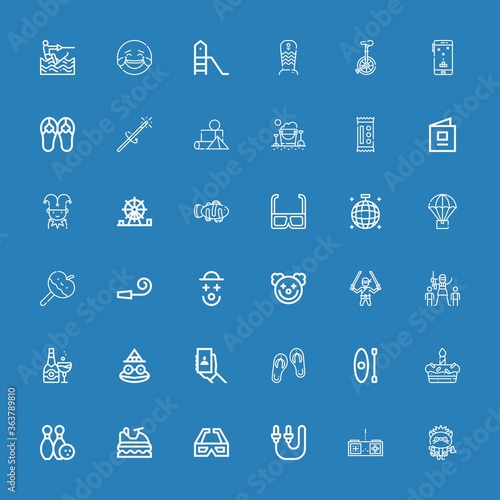 Editable 36 fun icons for web and mobile