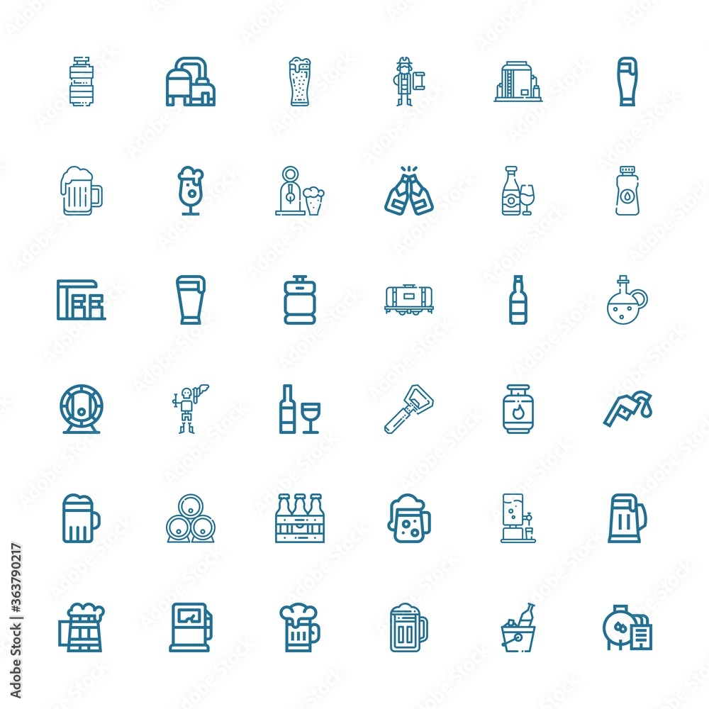 Editable 36 barrel icons for web and mobile Editable 36 barrel icons for web and mobile