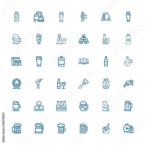Editable 36 barrel icons for web and mobile