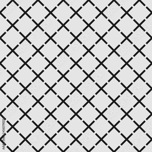 Seamless geometric grid pattern with elements of cross