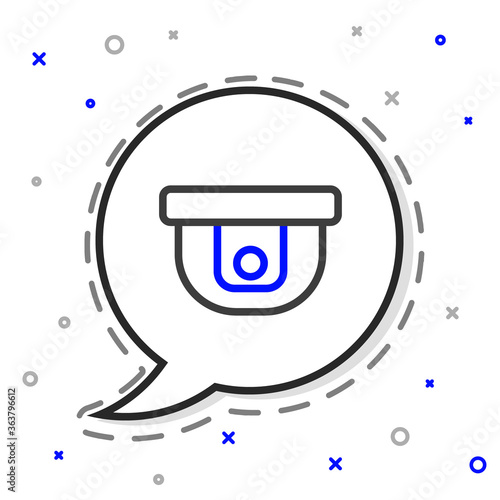 Line Motion sensor icon isolated on white background. Colorful outline concept. Vector Illustration.