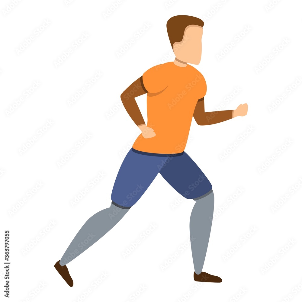 Trail running icon. Cartoon of trail running vector icon for web design isolated on white background