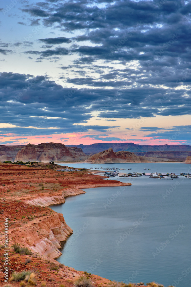 View of lake Powell and Glen Canyon in Arizona