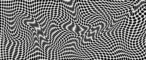 Black and white circle dot pattern design background monotone