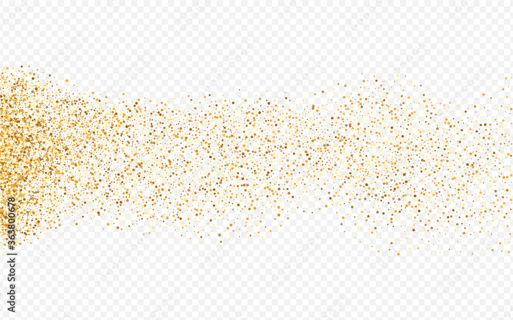 Gold Glow Glamour Transparent Background. 