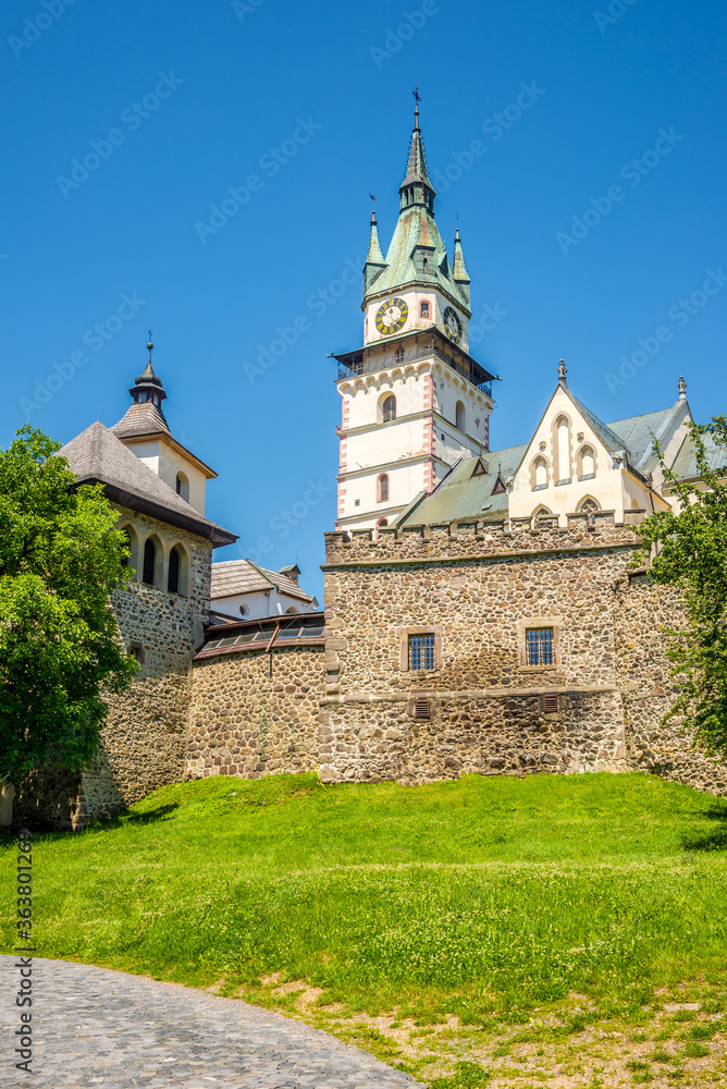 View at the Bell tower of Town Castle in Kremnica, Slovakia