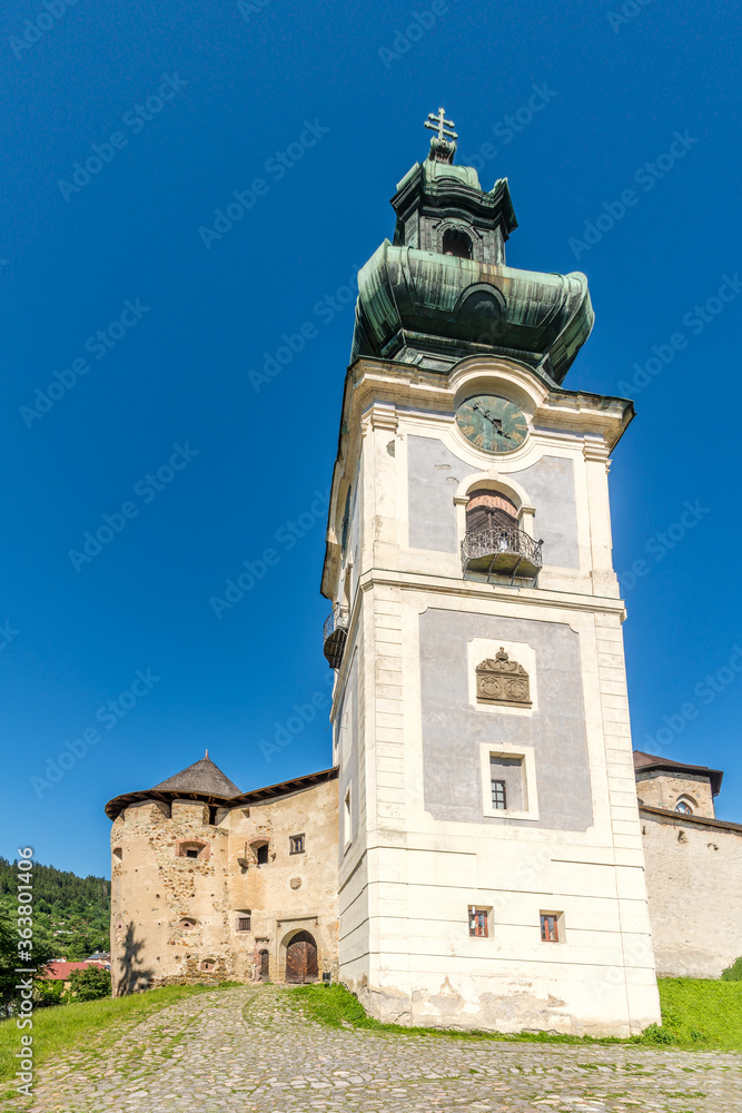 View at the Old Castle Tower in Banska Stiavnica, Slovakia
