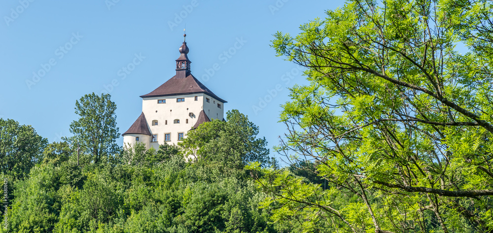 View at the New Castle in Banska Stiavnica, Slovakia