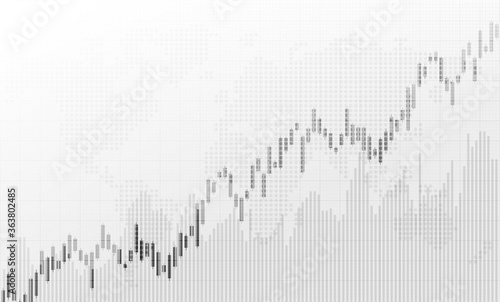 Candle stick graph chart of stock market investment trading, Bullish point, Bearish point. trend of graph vector design.