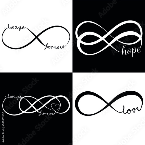 Elegant infinity sign, vector illustration