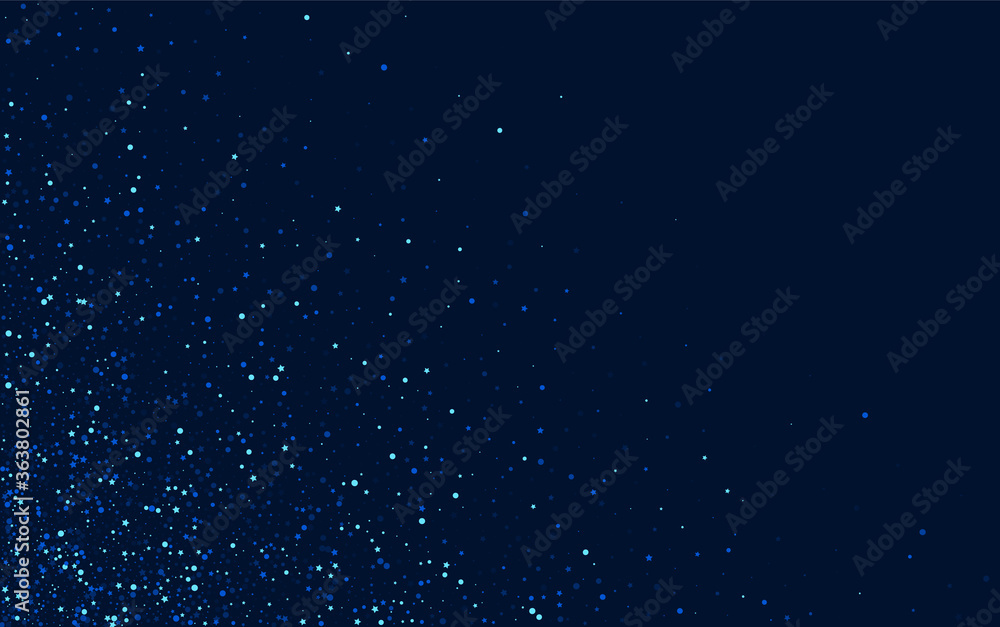 Fototapeta premium White Light Vector Dust Design. Blue Luxury Rain 