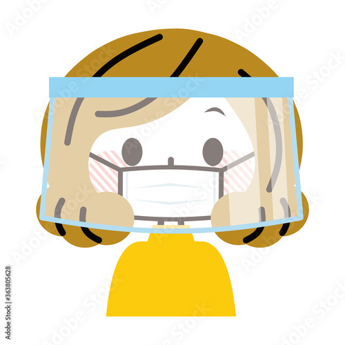 フェイスシールド　フェイスガード　女性