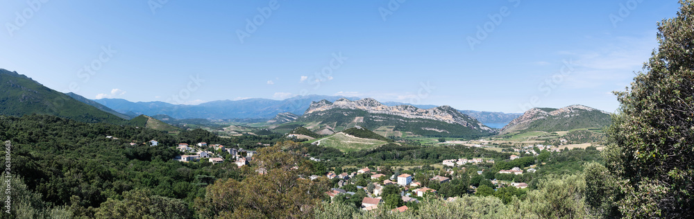 panoramic view of the mountains in Corsica