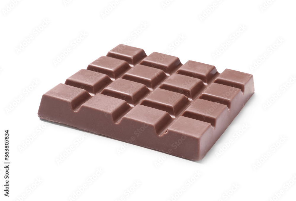 Delicious milk chocolate bar isolated on white Delicious milk chocolate bar isolated on white