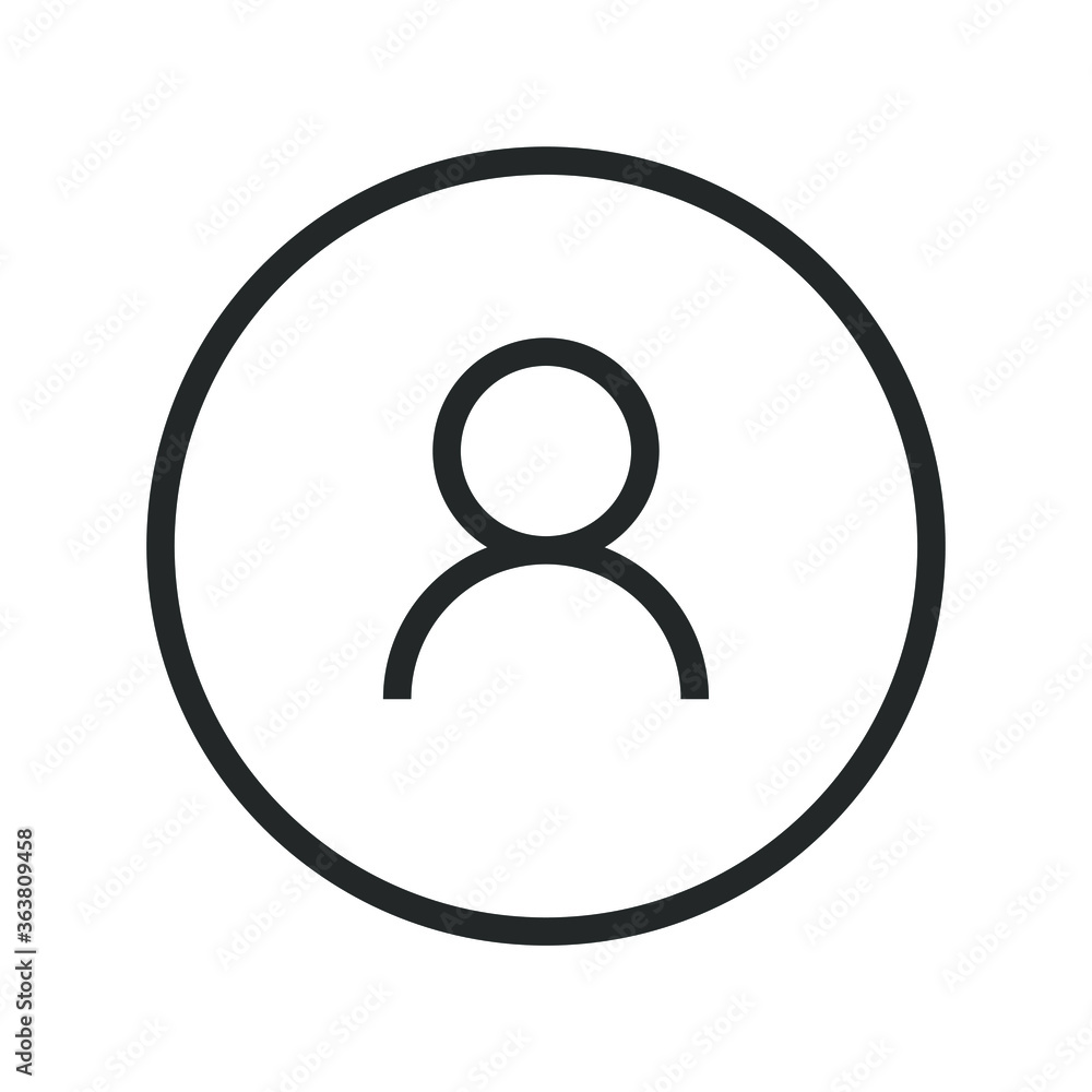 User profile icon vector. Avatar portrait symbol. Flat shape person sign logo. Black silhouette isolated on white background. User profile icon vector. Avatar portrait symbol. Flat shape person sign logo. Black silhouette isolated on white background.