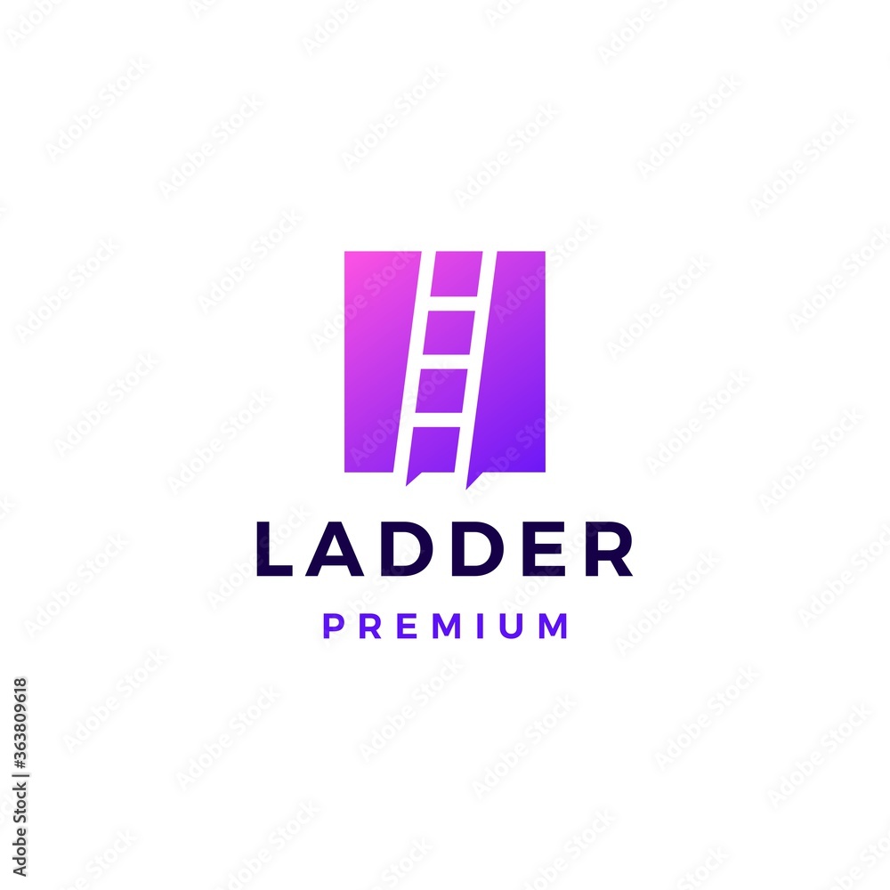 ladder logo vector icon illustration