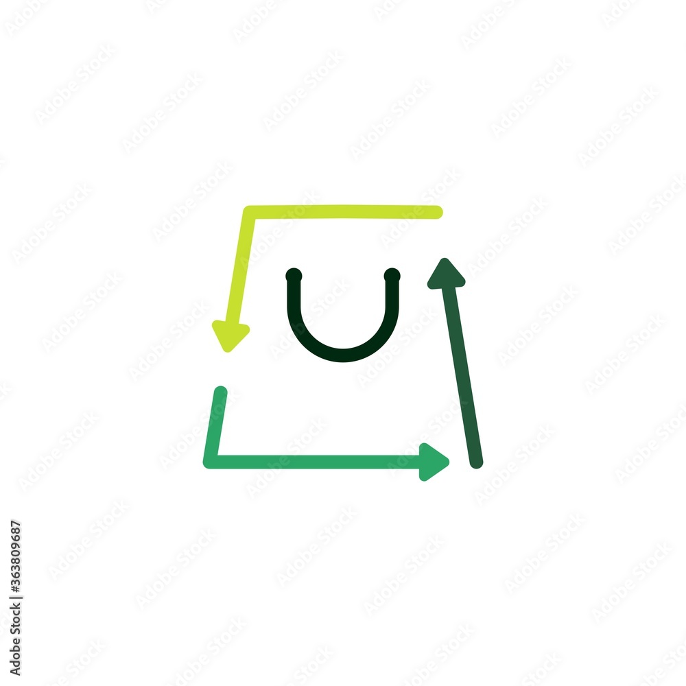 shopping bag recycle logo vector icon illustration shopping bag recycle logo vector icon illustration