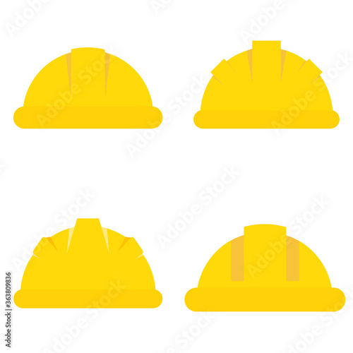 Hard hat flat, construction hard hat icon, vector illustration isolated on white background