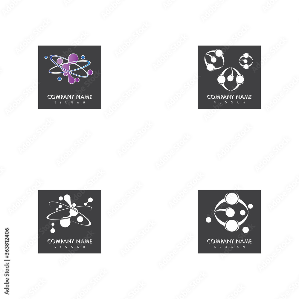 Set Molecule vector illustration design