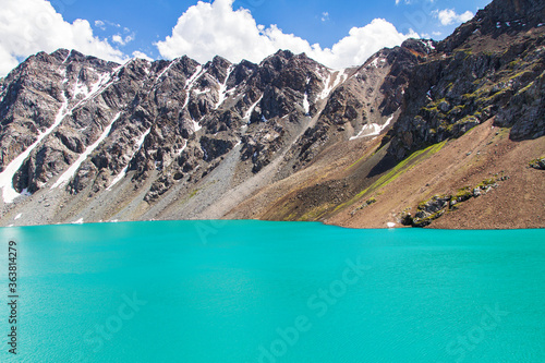 Ala kol lake in Terskey Alatau, Tian Shan mountains, Kyrgyzstan, Central Asia photo