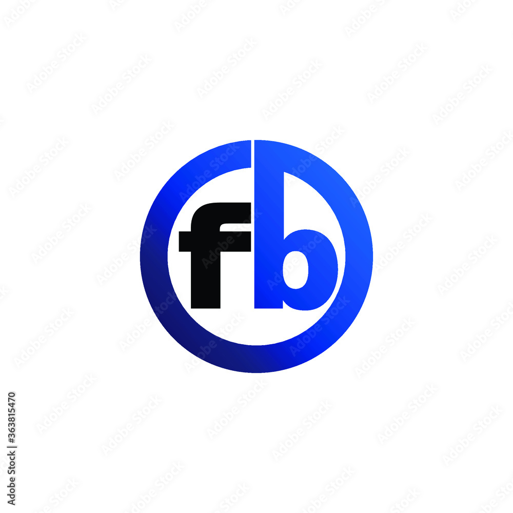 Letter FB circle logo icon design vector. monogram logo vector illustration Letter FB circle logo icon design vector. monogram logo vector illustration