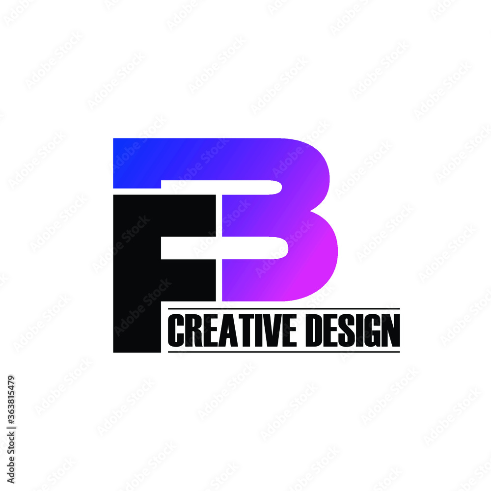 Letter FB circle logo icon design vector. monogram logo vector illustration Letter FB circle logo icon design vector. monogram logo vector illustration