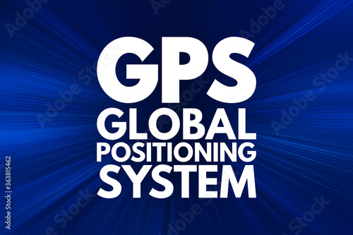 GPS - Global Positioning System acronym, technology concept background