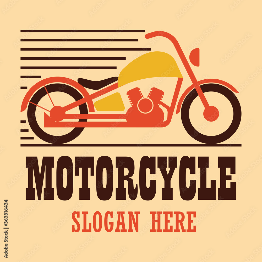 motorcycle logo emblems and insignia with text space for your slogan