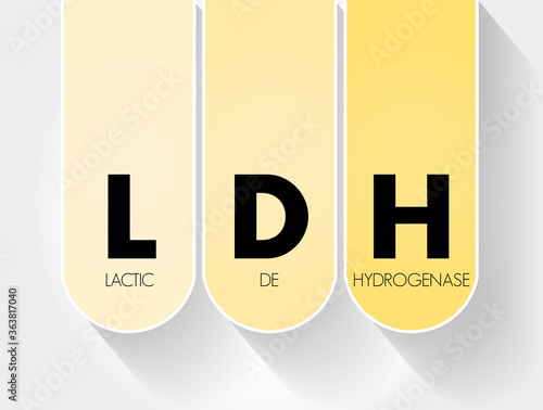 LDH - lactic dehydrogenase acronym, medical concept background
