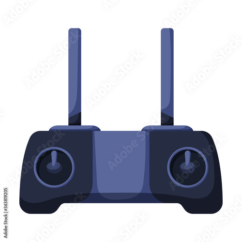 Control panel of drone cartoon vector icon.Cartoon vector illustration rc drone. Isolated illustration of control panel icon on white background.