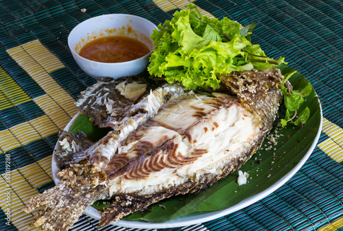 NILE TILAPIA. Burning salt (Oreochromis niloticus.).