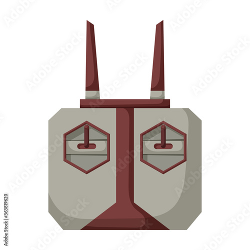 Control panel of drone cartoon vector icon.Cartoon vector illustration rc drone. Isolated illustration of control panel icon on white background.
