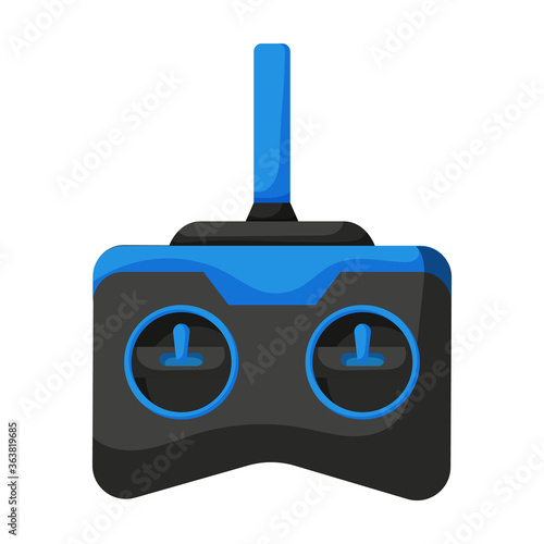 Control panel of drone cartoon vector icon.Cartoon vector illustration rc drone. Isolated illustration of control panel icon on white background.