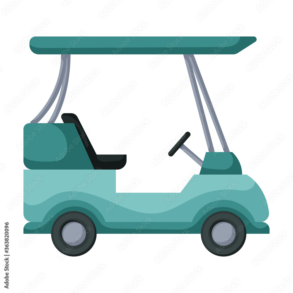 Golf cart vector icon.Cartoon vector icon isolated on white background golf cart.