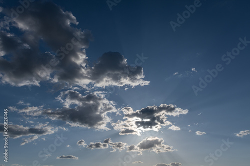 Hintergrund Himmel - Wolkenbildung Cumulus - Cumulonimbus photo