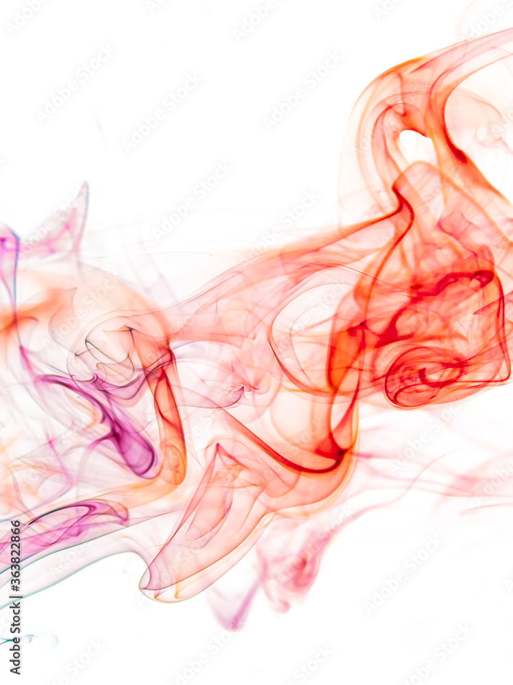 Colored smoke on white background Colored smoke on white background