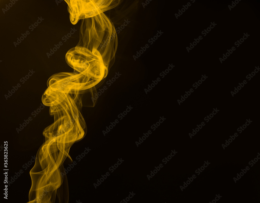 Fluffy Puffs of Smoke and Fog on Black Background Fluffy Puffs of Smoke and Fog on Black Background