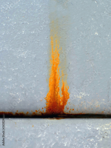 Rust on metal like a flame