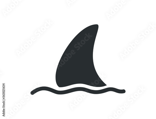 Shark icon. shark fin vector illustration. 