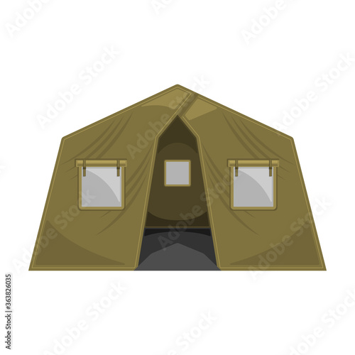 Tent vector icon.Cartoon vector icon isolated on white background tent.