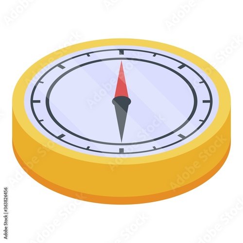 Hitchhiking hand compass icon. Isometric of hitchhiking hand compass vector icon for web design isolated on white background