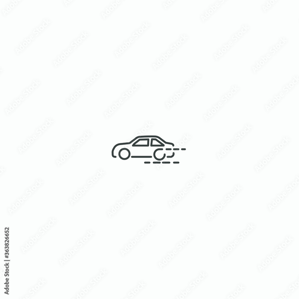 vector illustration of the car line icon vector illustration of the car line icon