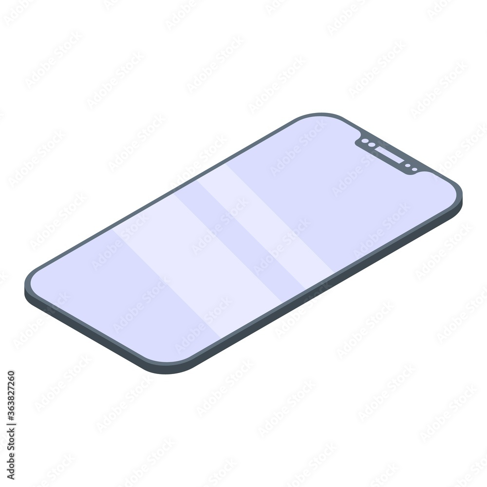 Strong protective glass icon. Isometric of strong protective glass vector icon for web design isolated on white background Strong protective glass icon. Isometric of strong protective glass vector icon for web design isolated on white background
