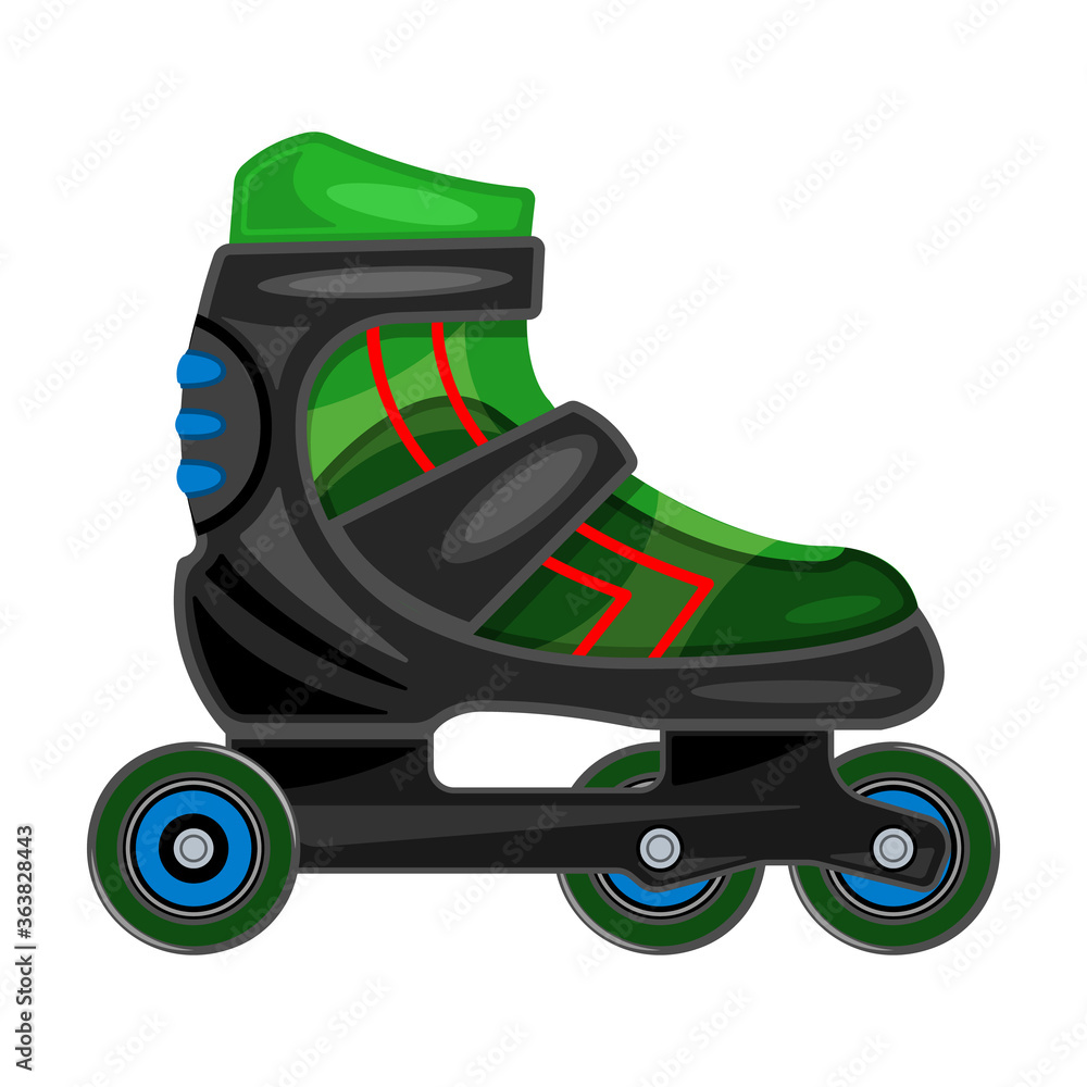 Roller skate vector icon.Cartoon vector icon isolated on white background roller skate.
