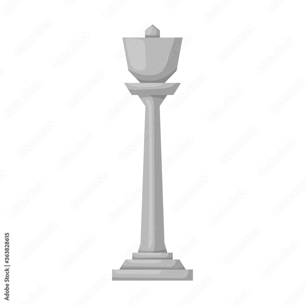 Chess game cartoon vector icon.Cartoon vector illustration of gueen. Isolated illustration of chess game icon on white background.