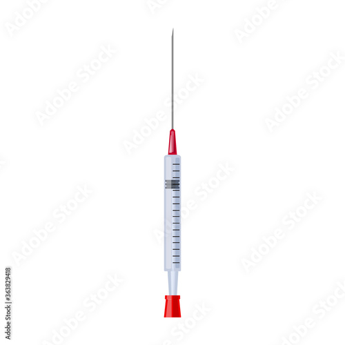 Syringe vector icon.Cartoon vector icon isolated on white background syringe.