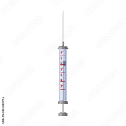 Syringe vector icon.Cartoon vector icon isolated on white background syringe.