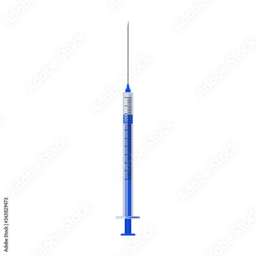Syringe vector icon.Cartoon vector icon isolated on white background syringe.