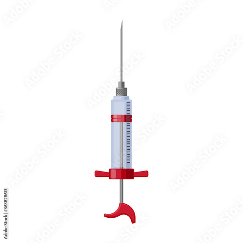 Syringe vector icon.Cartoon vector icon isolated on white background syringe.