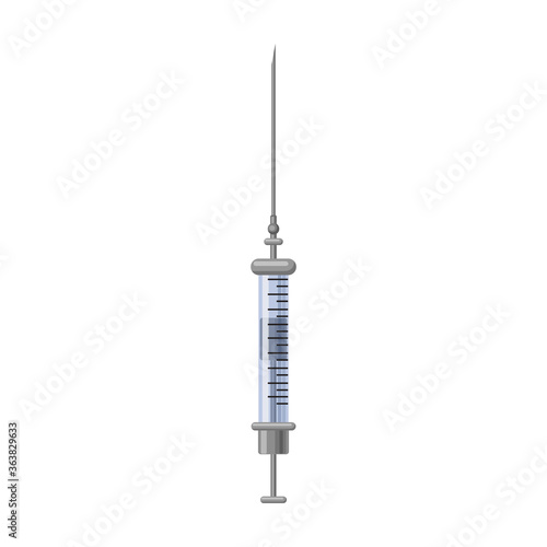 Syringe vector icon.Cartoon vector icon isolated on white background syringe.